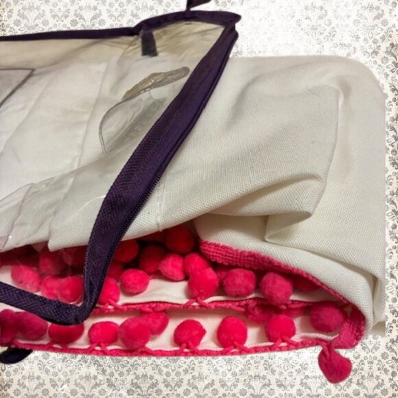 Lush Decor Pom Pom Window Curtain Panel Pink 2 Panels - Picture 7 of 8